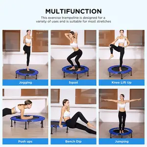 40" Mini Indoor Kids Trampoline Professional Fitness Foldable Trampoline Adults Workout Exercise Reboundr Trampoline