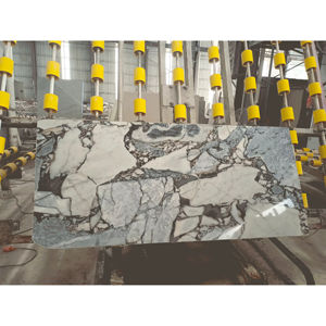 Marbre blanc argenté naturel, design moderne, Calacatta pour comptoir de salle de bain d'hôtel, surface polie - Product Image 5