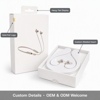 Caja Personalizada para Auriculares Bluetooth con Asa para Colgar, Empaque Rígido de Cartón para Auriculares de Banda para el Cuello, Impresión de Logotipo Personalizado OEM ODM