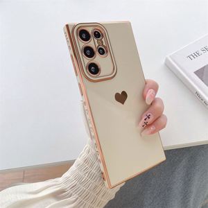 Mode Placage Amour Coeur Téléphone étui pour <span class=keywords><strong>samsung</strong></span> <span class=keywords><strong>Galaxy</strong></span> S23 Ultra S24 A52 A53 A13 5G Silicone Souple Fille Couverture Arrière - Product Image 3