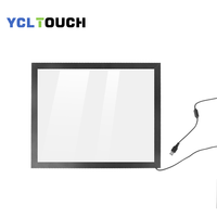 Écran tactile infrarouge multipoint de 15 pouces, port USB, plug and play sans pilote, avec verre trempé, directement de l'usine