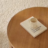 Table basse turque Senwell, design moderne et luxueux, en bois massif, écologique et durable, pour le salon