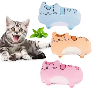 핫 세일 부드러운 삐걱 거리는 개박하 juguetes 파라 gatos 에코 친화적 인 작은 애완 동물 개 고양이 씹어 장난감 봉제 대화 형 고양이 장난감