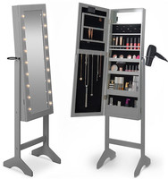 Armoire à bijoux avec miroir en MDF, vente en gros directe d'usine, pour ameublement domestique