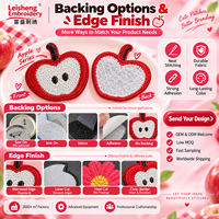 Patchs brodés mignons en forme de pomme pour vêtements, sacs, chapeaux, accessoires pour enfants, patchs décoratifs à coller ou à repasser