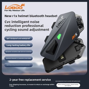 LOBOO R1X Motorradhelm mit 5.2 Headset, Vollgesichts-Design, IP67 Wasserdicht, Eingebauter Langlebiger Akku, Schnellverschluss-Version - Product Image 3