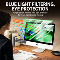 Panel de Filtro de Luz Azul Acrílico para Protección Ocular, Fácil de Colgar en el Escritorio, Protector de Pantalla para Bloquear la Luz Azul de la Computadora Portátil