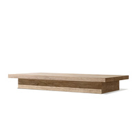 Table basse de jardin en teck massif de qualité professionnelle, moderne, écologique, imperméable et durable pour l'extérieur