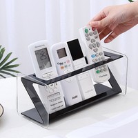 Support de télécommande en acrylique, organisateur de bureau multifonctionnel pour table basse et fournitures de bureau
