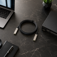 Cable Pasivo QSFP+ DAC de 40G QSFP-40G-CU5M de 5m, Interconexión de Cobre de Alta Velocidad y Baja Latencia para Redes Empresariales