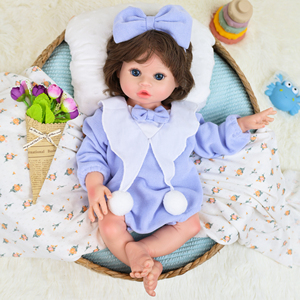 Poupée bébé <span class=keywords><strong>reborn</strong></span> en silicone de 18 pouces, fille, toucher doux, nouveau-né, pour cadeau d'enfant, poupées <span class=keywords><strong>reborn</strong></span> en silicone réaliste - Product Image 4