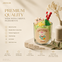 Bougie parfumée artisanale en verre, style dessert mignon, design crème fouettée, bougie cadeau, fabricant OEM, étiquette privée