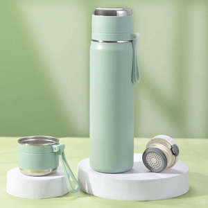 Vaso Térmico Portátil de Acero Inoxidable con Aislamiento al Vacío, Antiderrames, con Asa y Diseño de Bala, para Adultos - Product Image 6