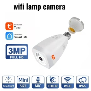 Tuya <span class=keywords><strong>Smart</strong></span> 3MP Bombilla Interior 360 Grados cámara de visión panorámica red <span class=keywords><strong>IP</strong></span> <span class=keywords><strong>Smart</strong></span> Wireless 3MP Vigilancia Wifi lámpara CCTV Cámara - Product Image 2