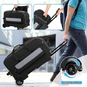 Vente en gros, grand <span class=keywords><strong>sac</strong></span> de <span class=keywords><strong>sport</strong></span>, poignée rétractable, 3 boules, rouleau, <span class=keywords><strong>bowling</strong></span>, bouton verrouillable, doublure en polyester, <span class=keywords><strong>sac</strong></span> de <span class=keywords><strong>sport</strong></span> géométrique - Product Image 6