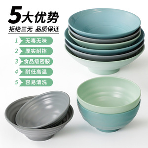 Xiangyuan melamine noodle bowls, <b>large</b> plastic bowls, imitation porcelain soup bowls, noodle shop soup bowls, spicy hot <b>pot</b> - Product Image 1