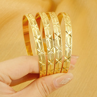Dropshipping - Bijoux à prix avantageux - Bracelets plaqués or 24 carats de Dubaï - Bracelets de couleur or de Dubaï aux dernières tendances pour femmes