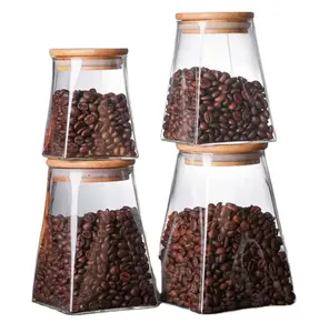 Shanghai Linlang Glass bottle Jars Containers Borosilicate Transparent Lead-Free Sealed Can coffee