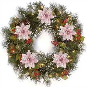 Fiori Natalizi in Stile Europeo da 14cm, Regali di Natale per Decorazioni di San Valentino e <span class=keywords><strong>Capodanno</strong></span> - Product Image 2