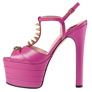 Designer Style Square Toe Pumps Ankle Strap Chunky <b>Block</b> Platform Heels for Ladies - Product Image 1