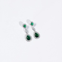 Boucles d'oreilles Goutte d'eau Zircon, Modèle Fleur Miracle, Tendance, Hypoallergéniques, Inaltérables, Pour Soirée Habillée