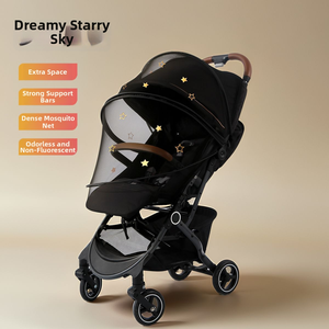 <span class=keywords><strong>Cochecito</strong></span> de Bebé Plegable y Resistente con Capota de Malla Tejida para Verano, con Red Protectora Contra Insectos para Bebés - Product Image 1