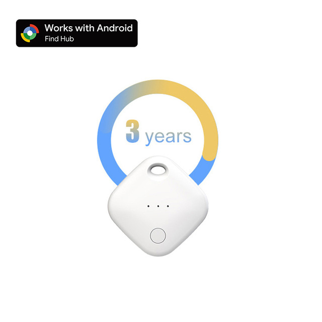 Android Anti-Lost Device Google Findmy Locator GPS Bluetooth IP67 Waterproof 4G ABS Material Pet Tracker >20 Hours Battery Life