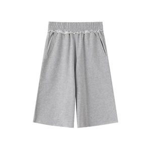 Pantaloncini in French Terry 3/4 di Alta Qualità, Shorts Estivi Casual con Elastico in Vita, Pantaloni Larghi in Cotone per Uomo - Product Image 5