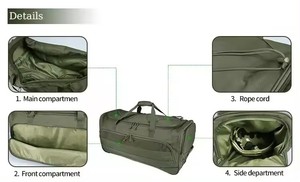 Borsa da Viaggio Leggera con Ruote per Esterni, Borsone per Escursionismo e Campeggio - Product Image 2