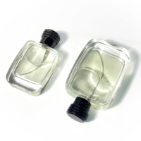 Flacon de parfum de luxe, emballage de parfum, atomiseur, flacon d'huile essentielle, flacon de parfum carré vide 50ml 100ml