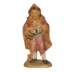 Pastor con Fiperó Mod. LUX WOOD COLOR H. 13CM - Product Image 1