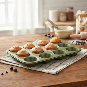 Stampo per Muffin a 12 fori per visione verde or7 cm strumento da forno e pasticceria - Product Image 3