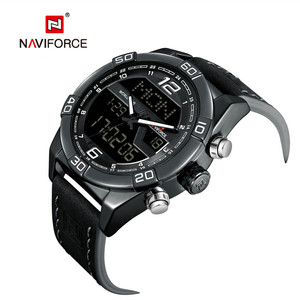 Montre-bracelet de luxe pour homme LXa06, sport, LED numérique et quartz, en cuir, étanche, lumineuse, date automatique - Product Image 6