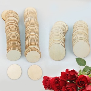 40 Pcs Unfinished Natural Wooden DIY Circle Ornaments for Home Decor Wedding Planning Custom Wood Crafts Wooden Boxes Wall Signs