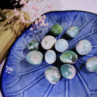Vente en gros de pierres précieuses naturelles en agate de fleur de cerisier, agate verte, cristaux de fleurs pour collection de cristaux, cadeau