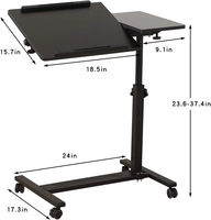 Table d'appoint portable réglable pour ordinateur portable, bureau d'étude, bureau amovible et relevable, moderne, simple, noir, directement de l'usine