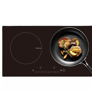 Electrodomésticos, Placa de Inducción Integrada de Sobremesa con Control Táctil, 2 Quemadores, Vidrio Negro, Placa de Inducción Integrada - Product Image 1