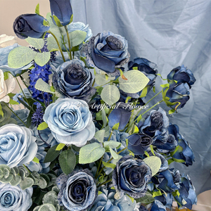 Décorations de mariage rustiques, fleurs artificielles de haute qualité, panneau de fond de scène de mariage, décoration de sol, arche florale en forme de corne - Product Image 5