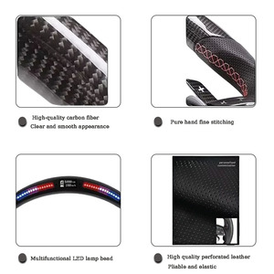 Zwart lederen stuurwiel M Performance voor BMW F30 F31 F10 F32 F33 F39 F80 F82 F87 E84 E83 2 3 5 Serie X1 X2 X3 X4 X5 X6 - Product Image 4