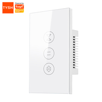 TYSH Control Remoto Inteligente Estándar de EE. UU. Wifi Interruptor Táctil para Cortinas/Garaje Pantalla de Estado en Tiempo Real Aplicación ABS PC Material Max 16A