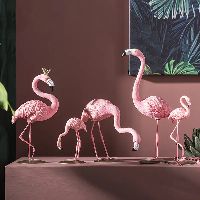 Großhandel Nordic INS Shop Soft Display Requisiten rosa Mädchen Herz Flamingo Ornamente