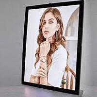 50cm * 70cm mural noir couleur aluminium magnétique cadre photo affichage publicitaire Led boîte à lumière signe