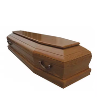 Ataúd de madera maciza de estilo europeo de calidad superior al por mayor, ataúdes de cremación funeraria para adultos, suministro de gama alta