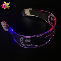 Lunettes brillantes avec lumières LED colorées, lunettes clignotantes, décoration de fête, en plastique, pour les jeunes