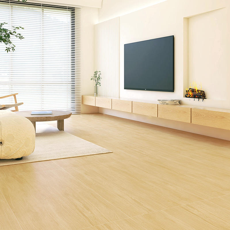 Cream-style Fishbone Wood-Grain Ceramic Floor Tiles 600x1200mm Non-Slip ...