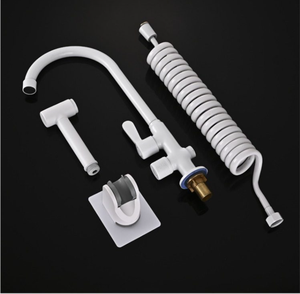 Grifo de cocina de latón con rociador extraíble, grifo de fregadero de arco alto de agua fría para limpieza de fregonas y lavandería - Product Image 6