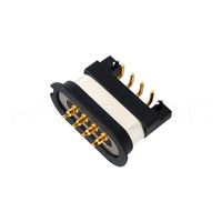 Conector Magnético HYTEPRO M826 Impermeable de 4 Pines Pogo, Conector de Alimentación y Datos para Montaje en Panel, Cumple con RoHS