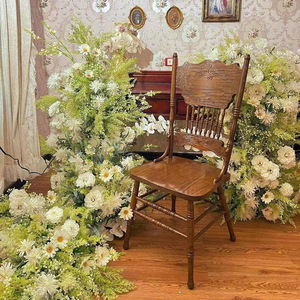 Chaise Windsor en bois massif de style rétro américain, chaise de jardin de style campagnard, accessoires de mariage, design européen - Product Image 1