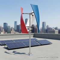 Éolienne domestique à haute efficacité, énergie gratuite, 100W 200W 300W 400W, éolienne à axe vertical de type X, système hybride