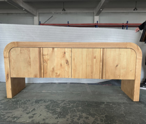 Modern <b>Kitchen</b> Living Dining Room Solid Wooden Furniture Corner <b>Sideboard</b> Storage Buffet Cabinet for Home Entryway - Product Image 3